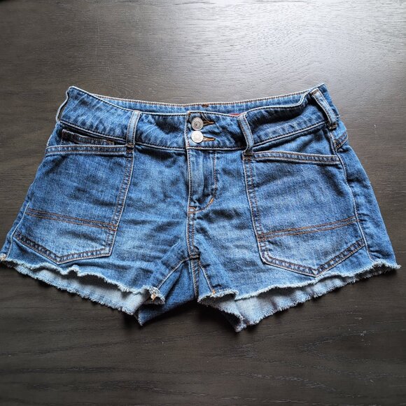 Anthropologie Pilcro The Wanderer Denim Shorts Lightweight Cutoffs Medium Blue - Picture 3 of 14